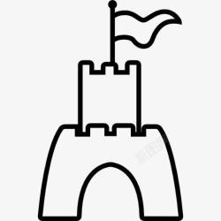 要塞城堡的标志图标高清图片