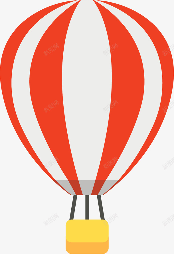 红白条纹热气球矢量图eps免抠素材_新图网 https://ixintu.com 升空热气球 卡通热气球 气球 热气球 矢量热气球 红白条纹 矢量图