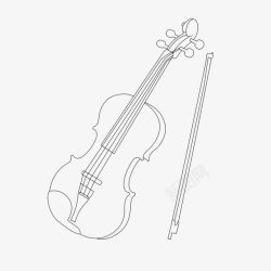 小提琴简笔画素材