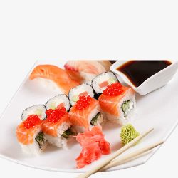 三文鱼卷寿司高清图片