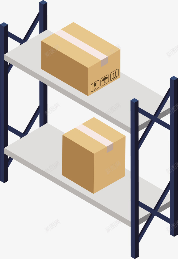 货架和纸盒箱矢量图eps免抠素材_新图网 https://ixintu.com 箱子 箱子png 箱子矢量图 纸盒箱 货架 矢量图