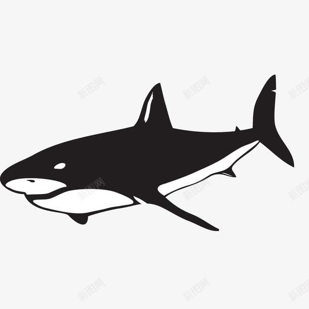 手绘卡通鲨鱼图标png_新图网 https://ixintu.com 卡通 小鱼 手绘 手绘卡通鲨鱼 鱼 鲨鱼 鲨鱼黑白 黑色