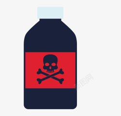 毒药免扣PNG图一瓶手绘的毒药高清图片