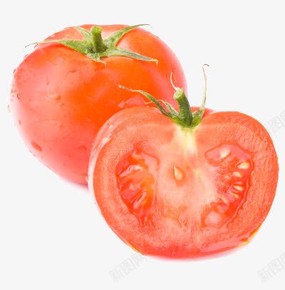 一个对半切开的西红柿png免抠素材_新图网 https://ixintu.com 切开 对半 果蔬 西红柿