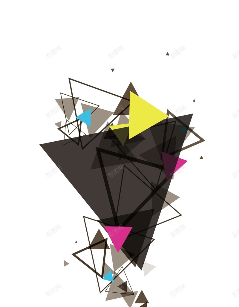 时尚三角形几何平面广告矢量图ai设计背景_新图网 https://ixintu.com 三角形几何 几何图案 平面广告 彩色 新品上市 时尚 科技感 简约背景 矢量图