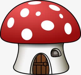 蘑菇房子门窗png免抠素材_新图网 https://ixintu.com 房子 蘑菇 门窗