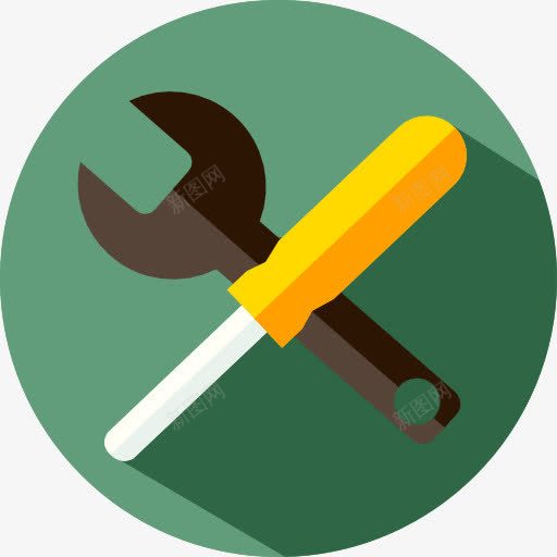 设置图标png_新图网 https://ixintu.com 工具和器具 扳手 维修 螺丝刀 设置