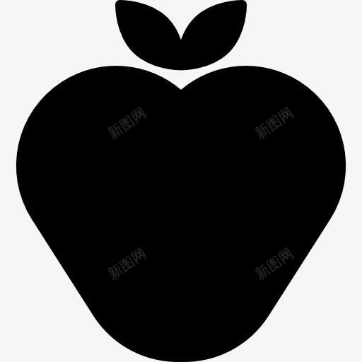 Strawberry的形状图标png_新图网 https://ixintu.com 叶子 水果 甜 轮廓 食品