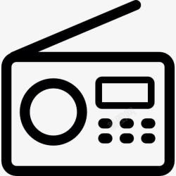 无线电收音机的天线盒无线电天线图标高清图片