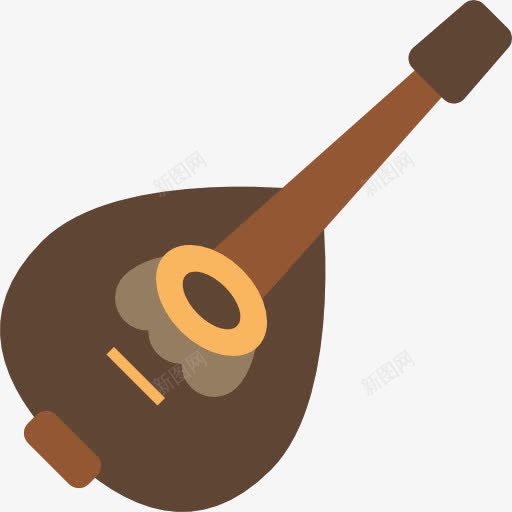 曼陀林图标png_新图网 https://ixintu.com 乐器 和声 弦乐器 曼陀林 民间 音乐