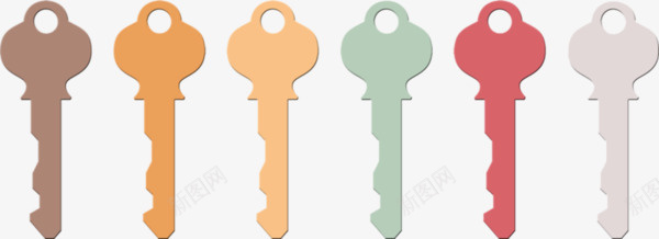 彩色钥匙png免抠素材_新图网 https://ixintu.com png素材 扁平化钥匙 钥匙 钥匙装饰