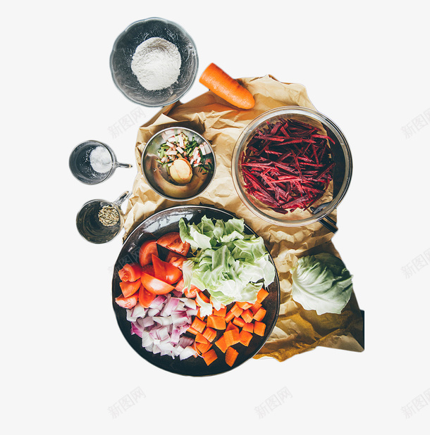 做罗宋汤的食物材料psd免抠素材_新图网 https://ixintu.com 罗宋汤 美食海报免抠素材 蔬菜 食材