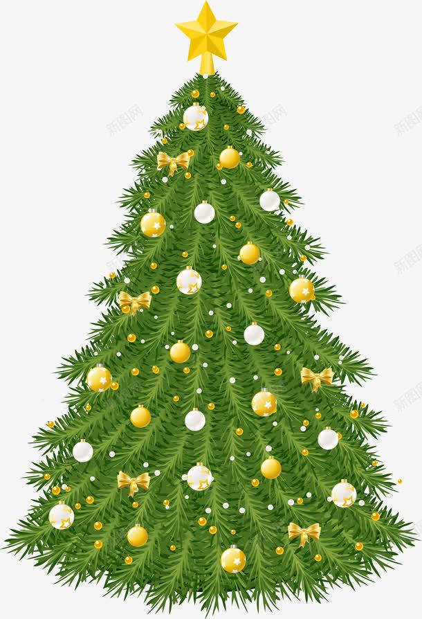 绿色冬日星星圣诞树png免抠素材_新图网 https://ixintu.com 冬日树木 圣诞快乐 圣诞球 圣诞节 绿色树木 装饰图案