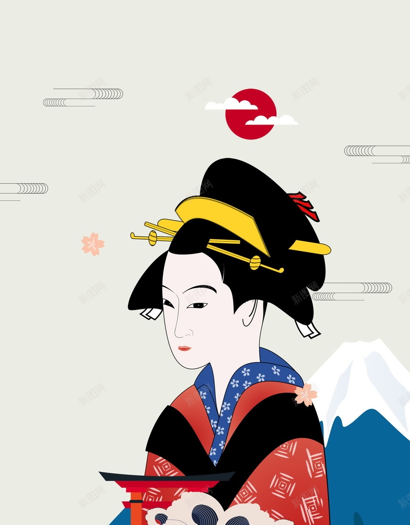 简洁日本旅行文化psd设计背景_新图网 https://ixintu.com 150PPI PSD源文件 分层文件 平面设计 旅游 旅行 日本 日本之旅 日本女人 日本文化