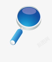 蓝色放大镜png免抠素材_新图网 https://ixintu.com 卡通 放大镜 蓝色