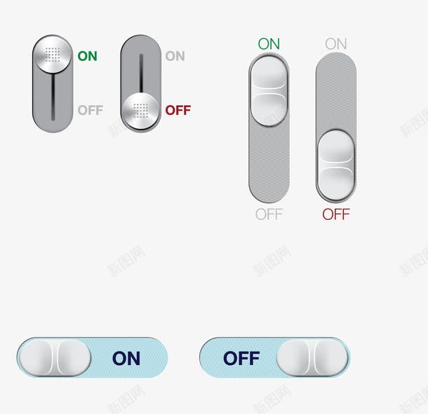 电器开关png免抠素材_新图网 https://ixintu.com 电器开关 金属3D