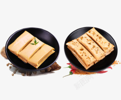 四川特产香辣卤豆腐干山椒卤香味豆腐干高清图片