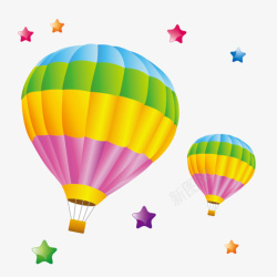 漂浮降落彩色降落伞高清图片