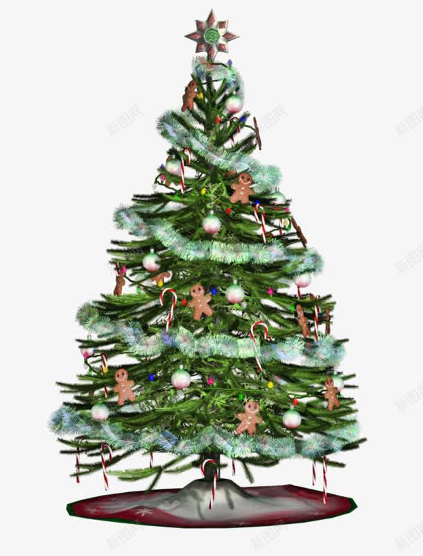 圣诞树缠满丝带的圣诞树png免抠素材_新图网 https://ixintu.com 丝带 圣诞树 缠满