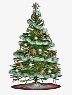 丝带缠成的圣诞树圣诞树缠满丝带的圣诞树高清图片
