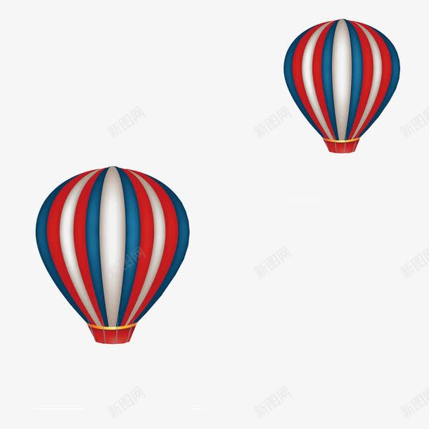 蓝白相间氢气球png免抠素材_新图网 https://ixintu.com 氢气球 蓝红色气球 蓝色气球