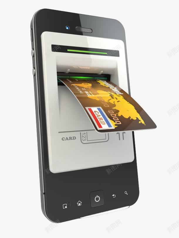 手机银行卡png免抠素材_新图网 https://ixintu.com 手机 金融 银行卡