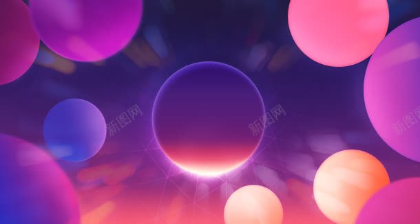 紫粉色晕光式宽屏jpg设计背景_新图网 https://ixintu.com 粉色