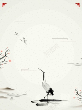 水墨中国风传统节气白露海报背景模板背景