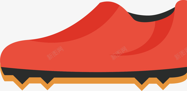 红色运动足球鞋矢量图ai免抠素材_新图网 https://ixintu.com 红色 足球鞋 跑步鞋 运动器材 运动鞋子 鞋子 矢量图