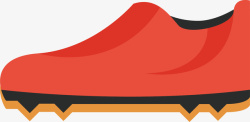 红色运动足球鞋矢量图素材
