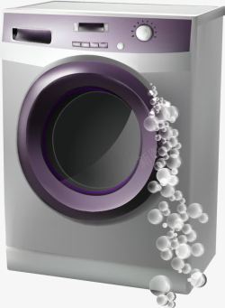洗衣机泡泡洗衣机矢量图高清图片