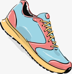 运动鞋涂鸦彩色鞋子高清图片
