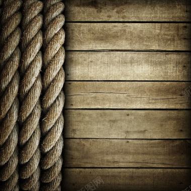 木板与绳子摄影背景