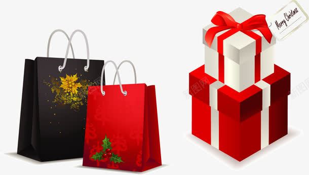 圣诞礼物矢量图ai免抠素材_新图网 https://ixintu.com 圣诞礼物 手提袋 矢量圣诞礼物 矢量素材 礼物盒 礼盒 矢量图