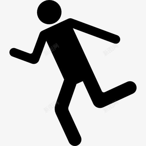 运行轮廓图标png_新图网 https://ixintu.com 人的剪影 小黑人跑步 慢跑 跑步 跑步影子 锻炼