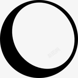 圆的形状球的轮廓的影子在边缘图标高清图片