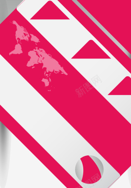 粉红条形几何商务广告封面背景矢量图背景