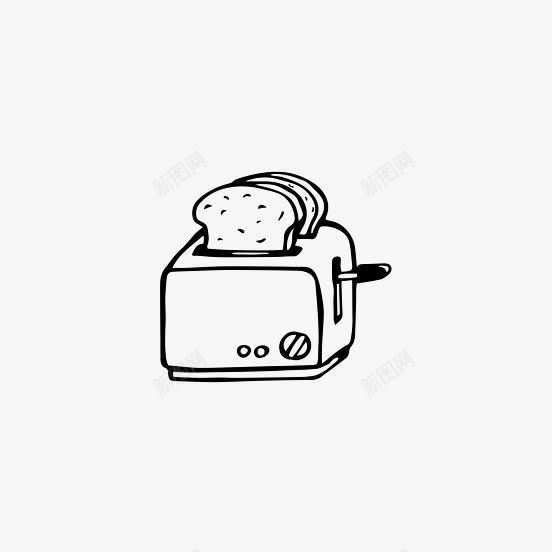 手绘面包机png免抠素材_新图网 https://ixintu.com 吐司 手绘 手绘面包机 机器 面包机