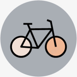 健身卡手绘健身运动自行车图标高清图片