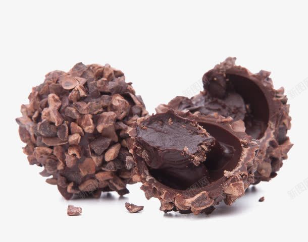 巧克力球png免抠素材_新图网 https://ixintu.com 可可脂 夹心巧克力 甜食 黑巧克力