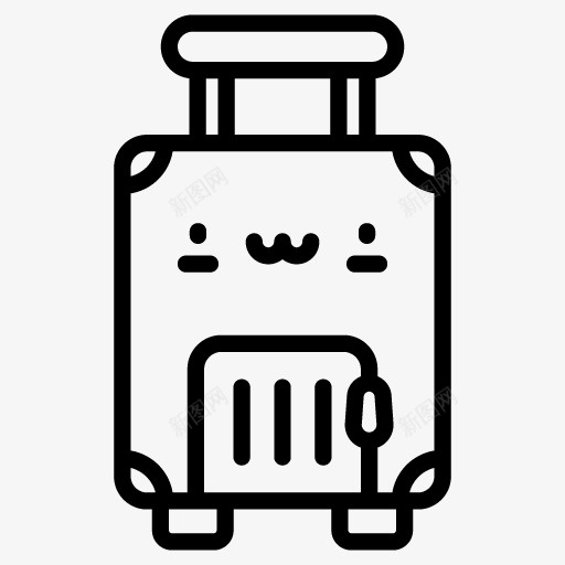 手绘行李箱图标png_新图网 https://ixintu.com 手绘画 矢量装饰 箱子 行李箱 装饰