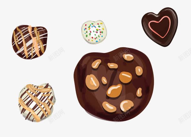 卡通巧克力png免抠素材_新图网 https://ixintu.com 巧克力 巧克力豆 白巧克力 黑巧克力