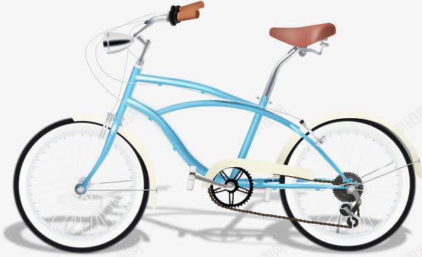 清新蓝色卡通自行车png免抠素材_新图网 https://ixintu.com 卡通 清新 自行车 蓝色