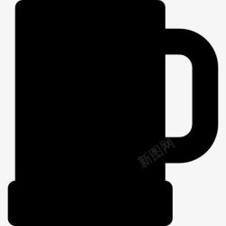 啤酒拉罐饮料黑色的形状图标高清图片