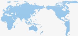 手绘全球蓝色地图素材