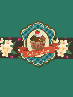 甜品心形蛋糕草莓蛋糕甜品下午茶美食菜单矢量背景海报
