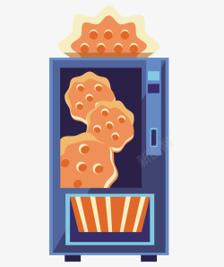 蓝色饼干机器矢量图素材