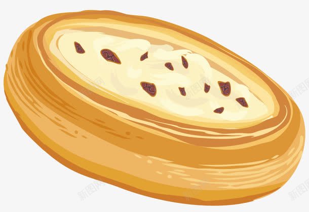 蛋挞面包png免抠素材_新图网 https://ixintu.com 主食 手绘 面包