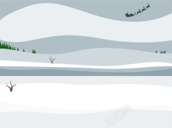 平面女巫手绘户外雪地平面广告矢量图高清图片