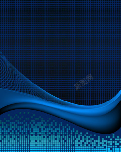 像素格矢量蓝色线条像素格商业科技背景高清图片